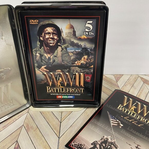 WWII Battlefront (DVD, 2011, 3-Disc Set) In color collector Tin Free shipping - Picture 5 of 7